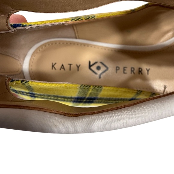 New In Box Katy Perry Collections The Uni Plaid Yellow Flats Size 7.5M - Picture 10 of 12